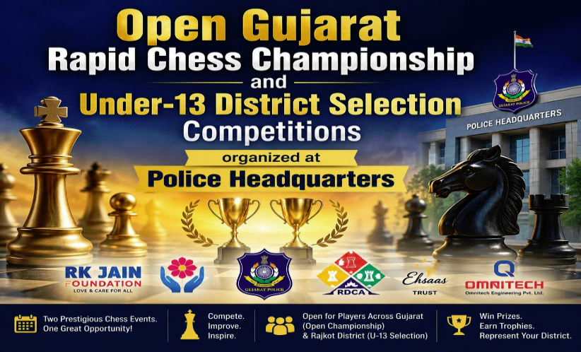 Open Gujarat Rapid Chess Championship Under-13 District Selection and Competitions
